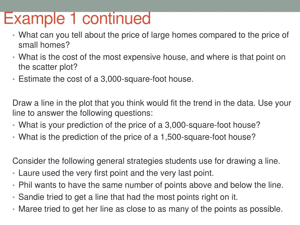 example 1 continued what can you tell about