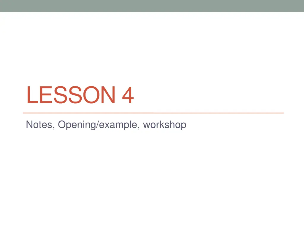 lesson 4