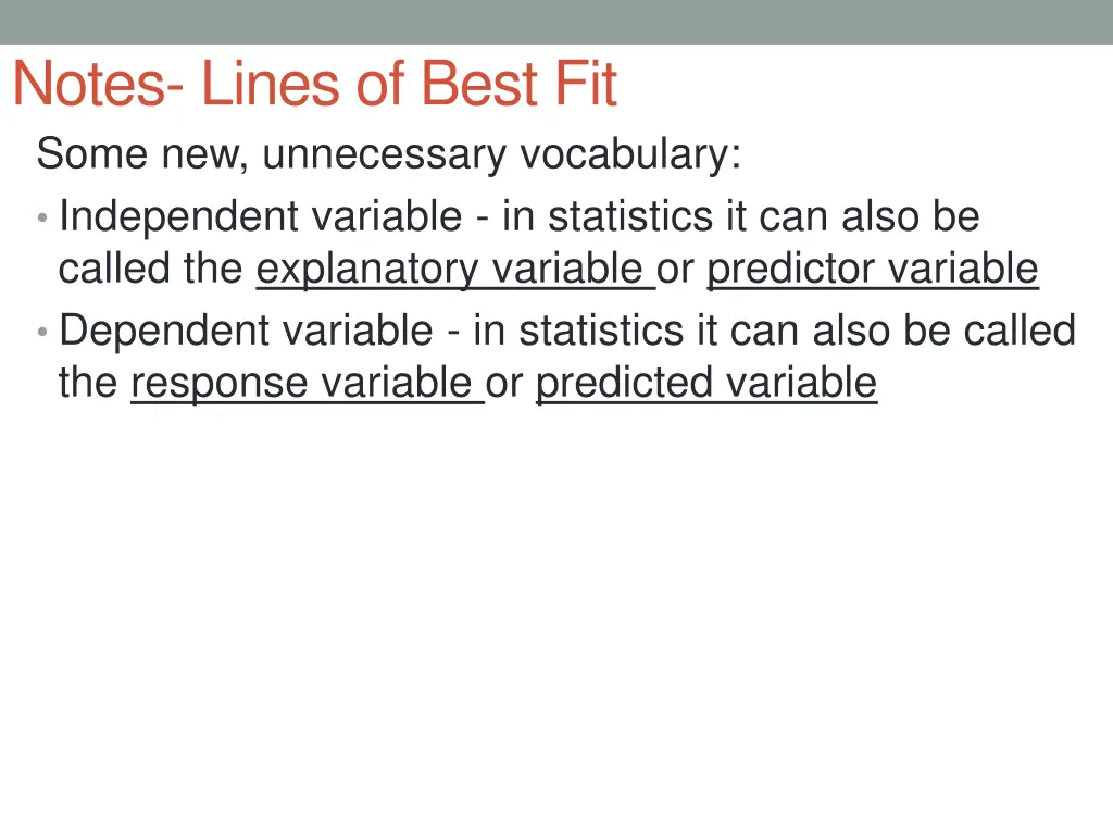 notes lines of best fit some new unnecessary