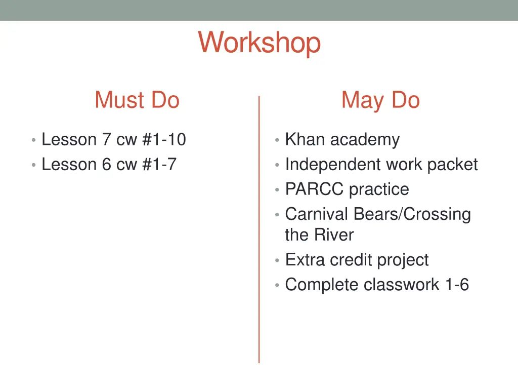 workshop 6