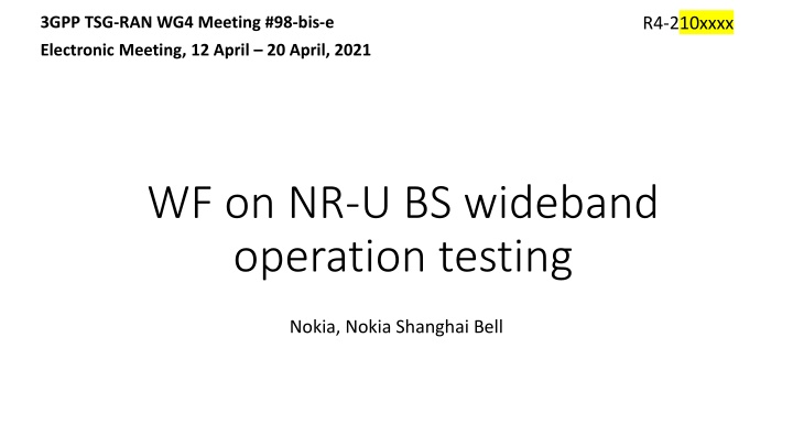 3gpp tsg ran wg4 meeting 98 bis e