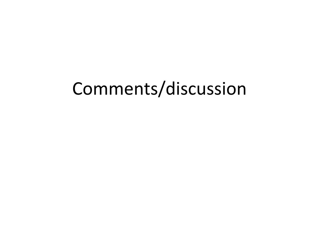comments discussion