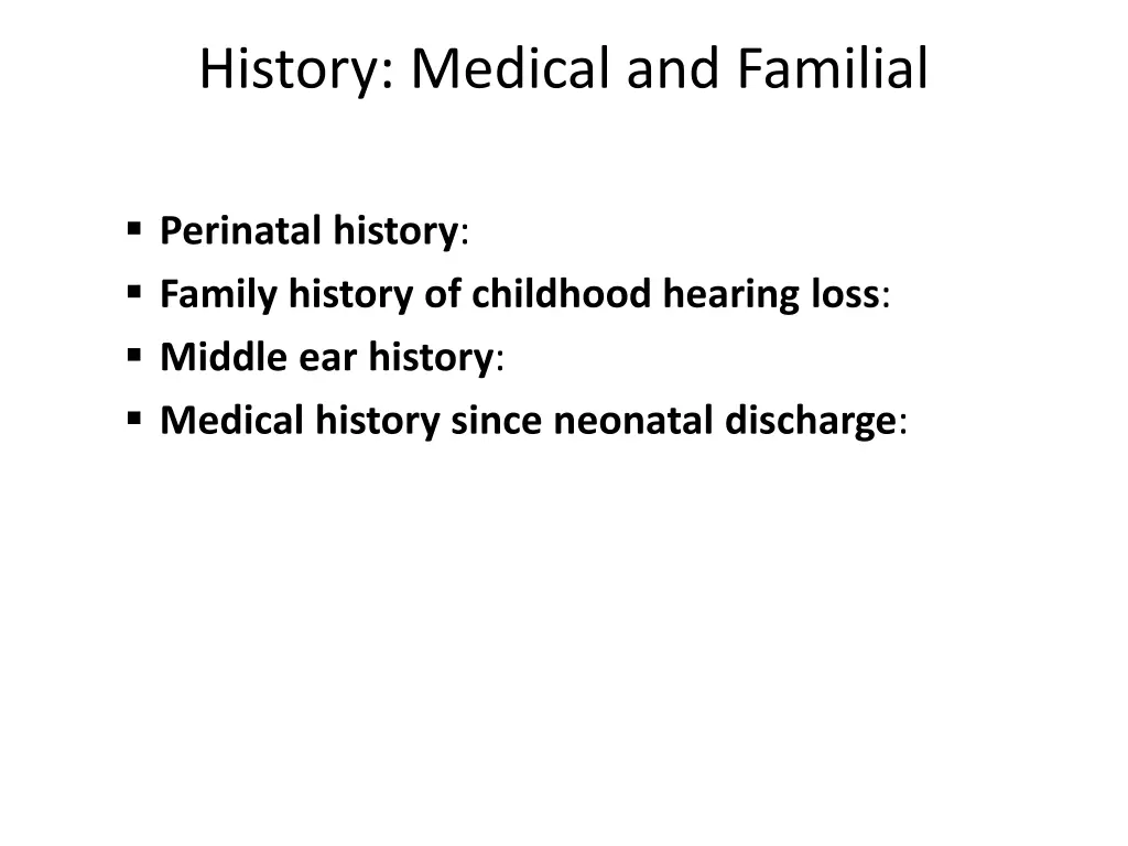 history medical and familial