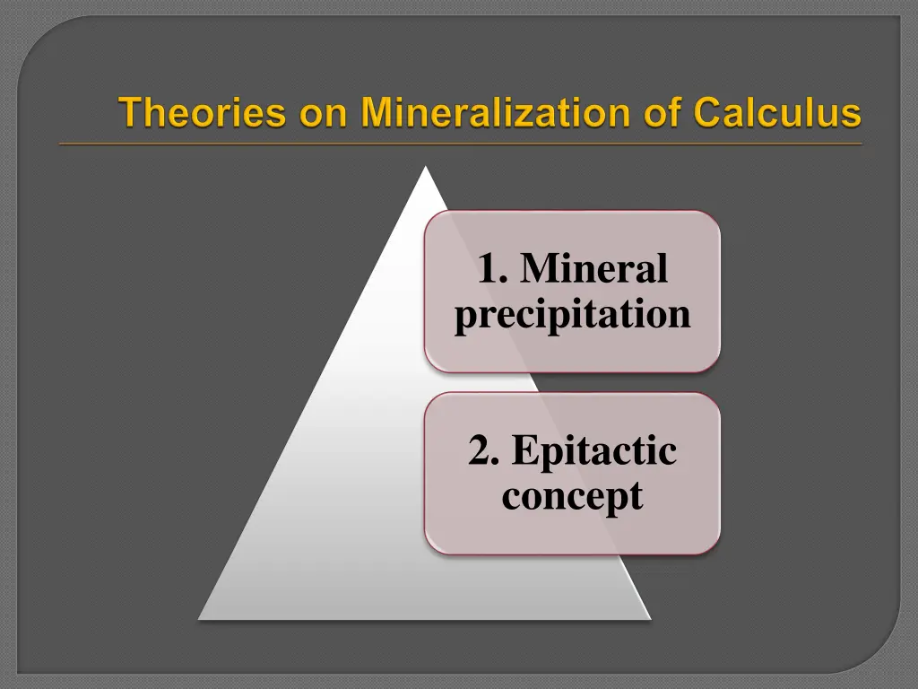 1 mineral precipitation