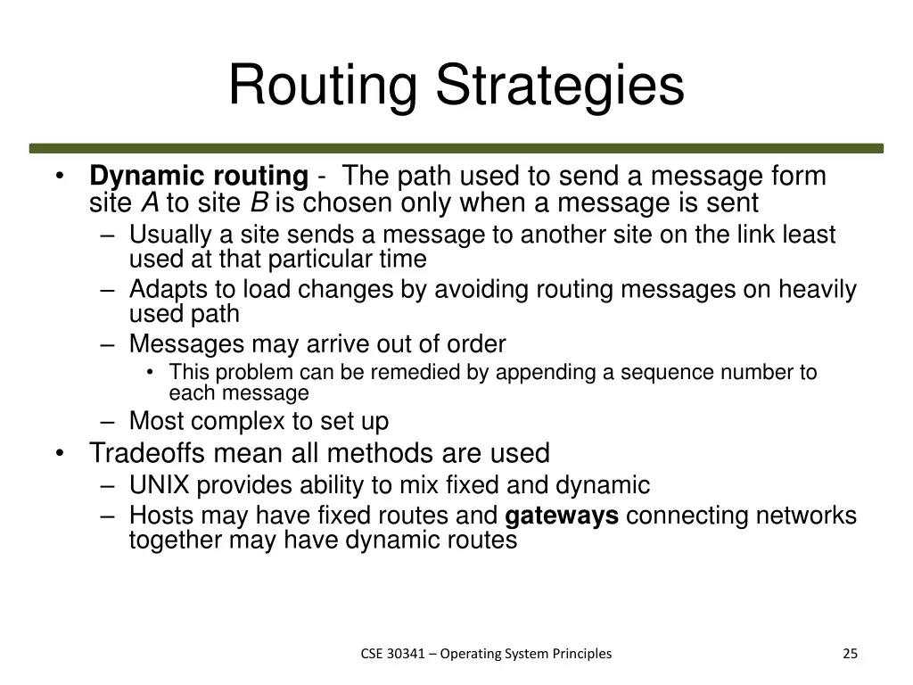 routing strategies 1