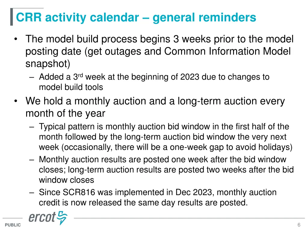 crr activity calendar general reminders