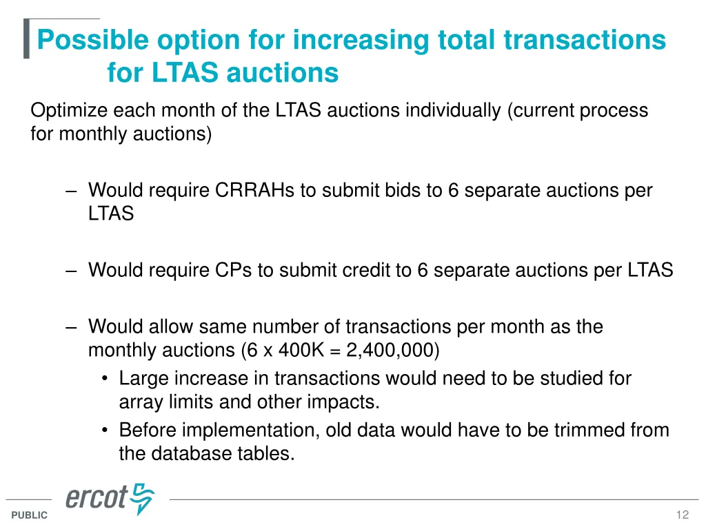 possible option for increasing total transactions