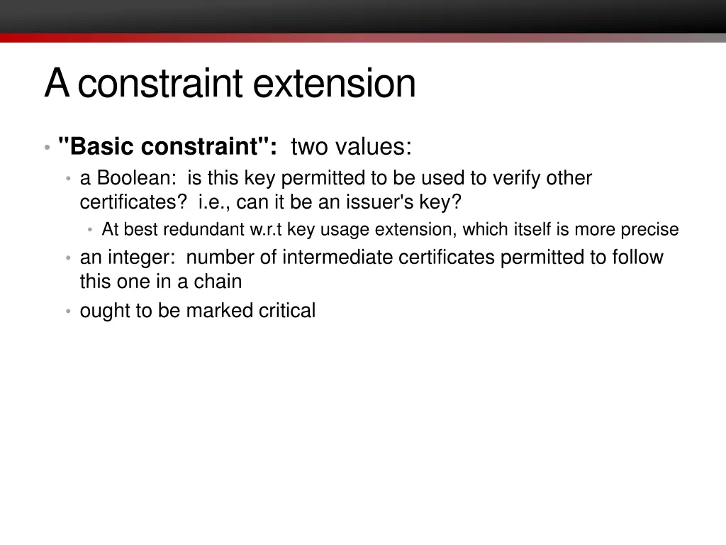 a constraint extension