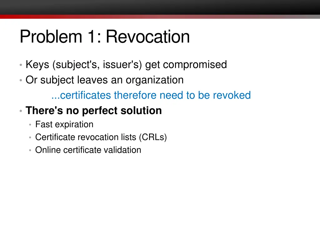 problem 1 revocation