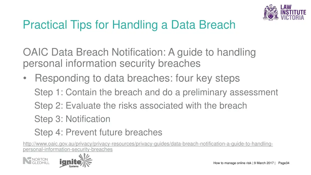 practical tips for handling a data breach