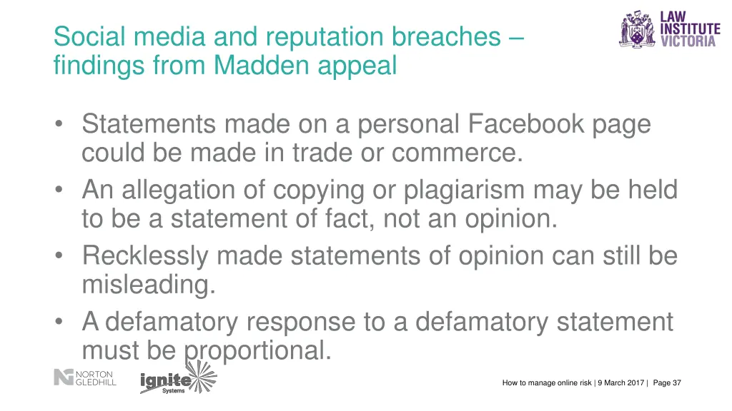 social media and reputation breaches findings