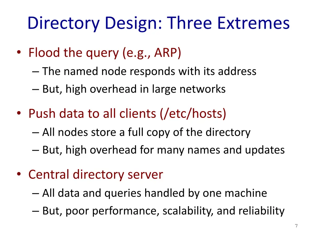directory design three extremes