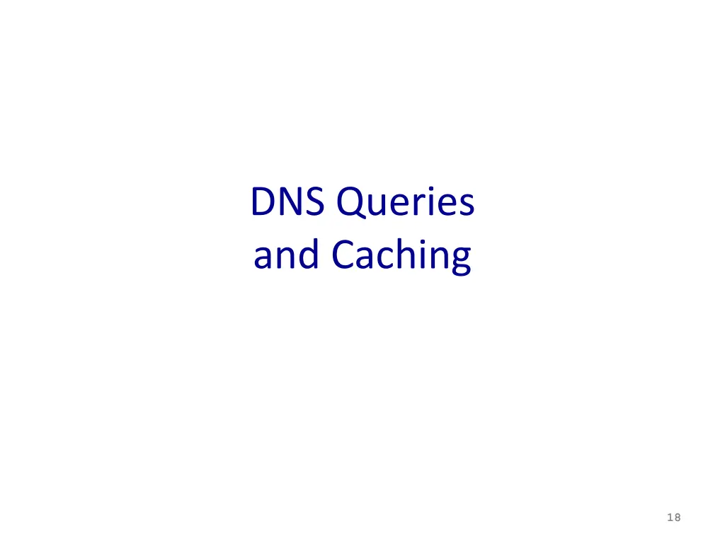 dns queries and caching