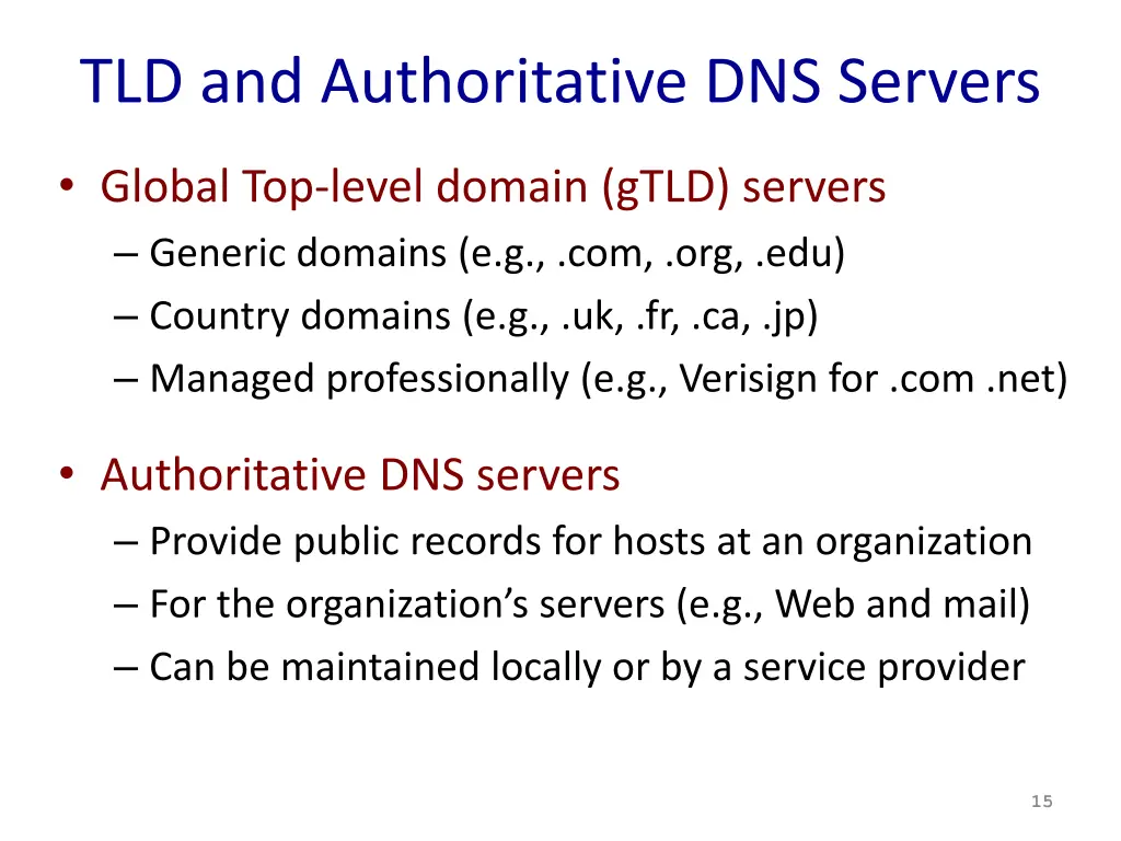 tld and authoritative dns servers