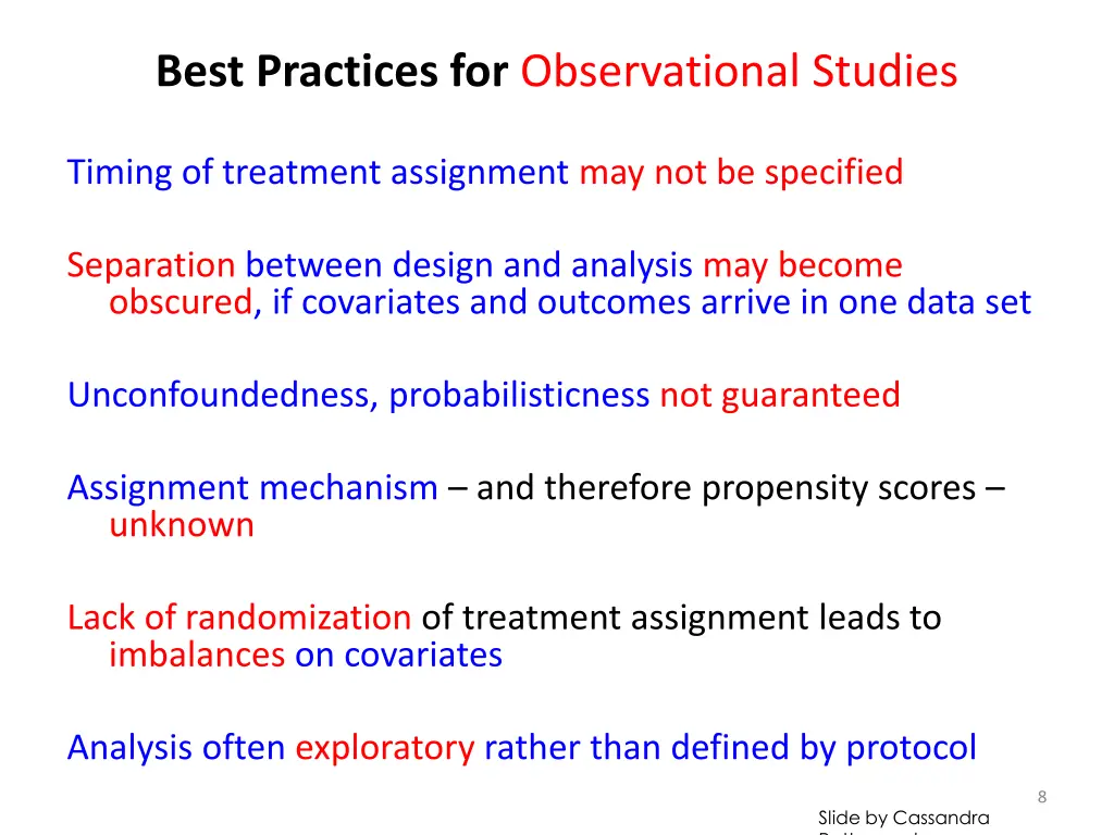 best practices for observational studies