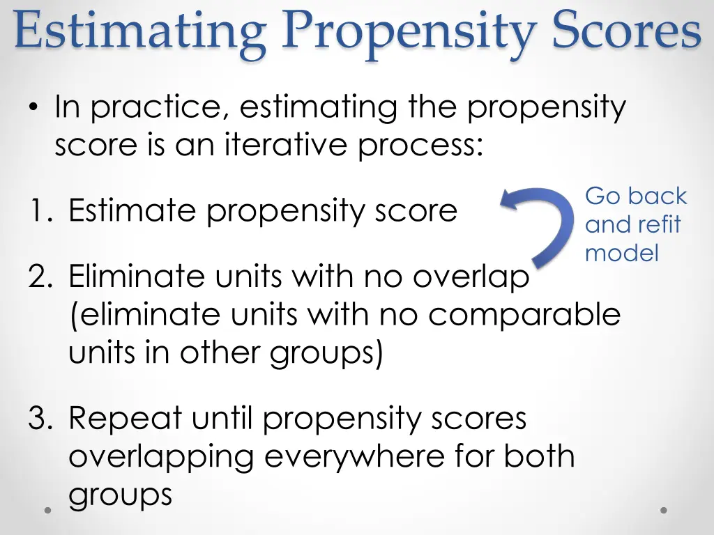 estimating propensity scores