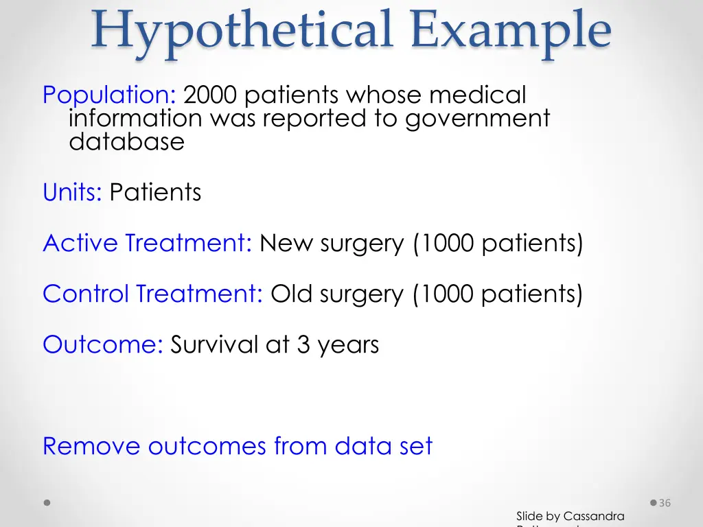 hypothetical example