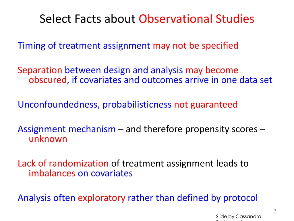select facts about observational studies