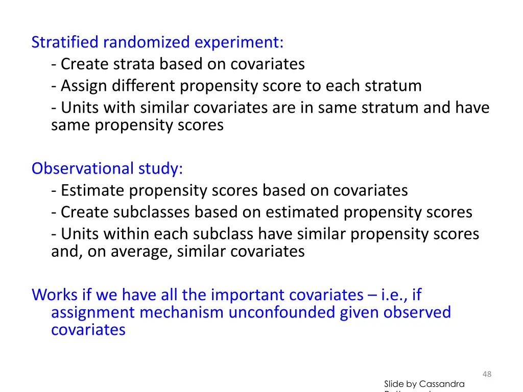 stratified randomized experiment create strata