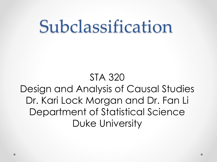 subclassification