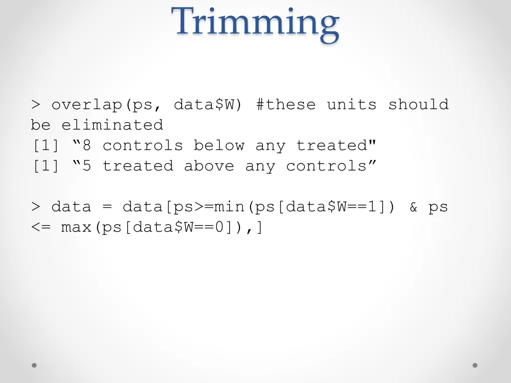 trimming 2