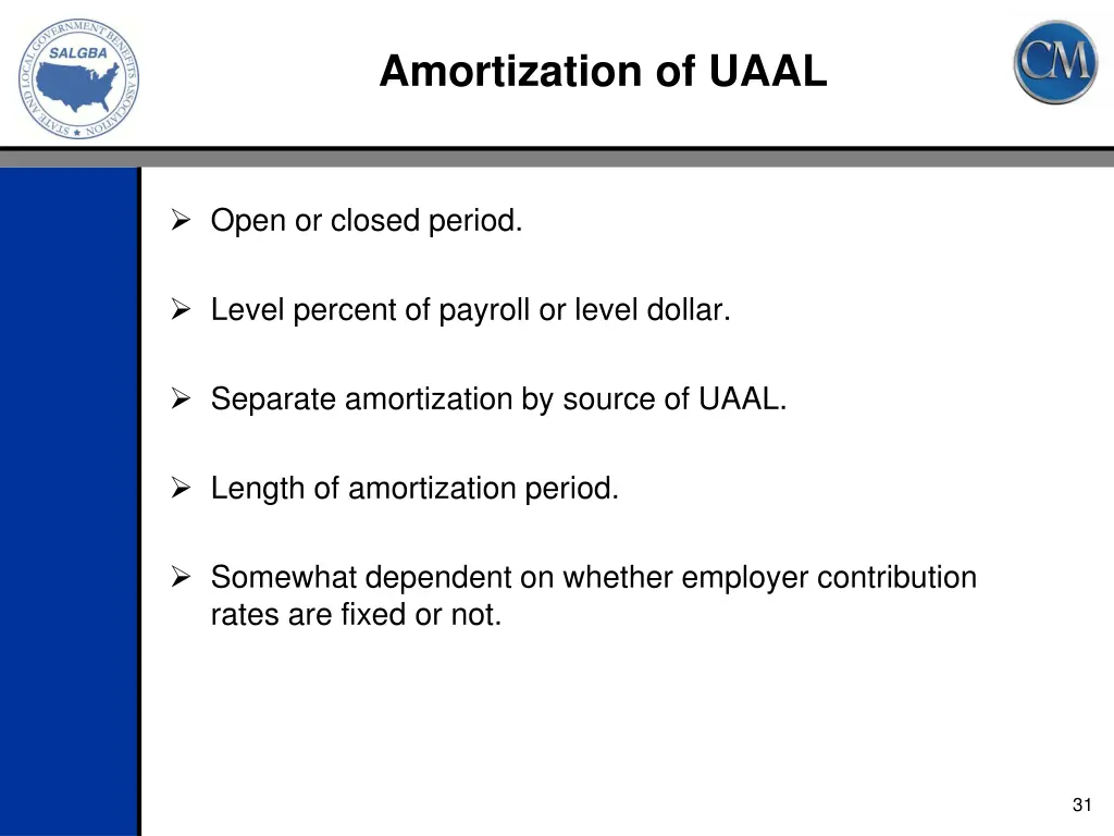amortization of uaal