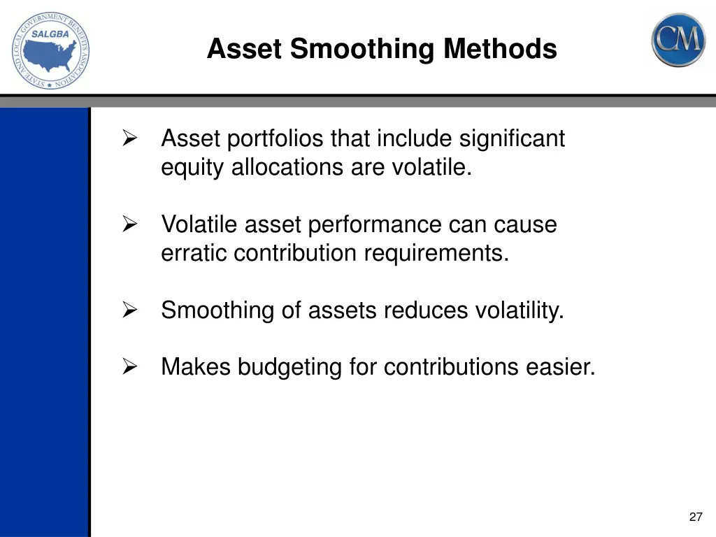 asset smoothing methods
