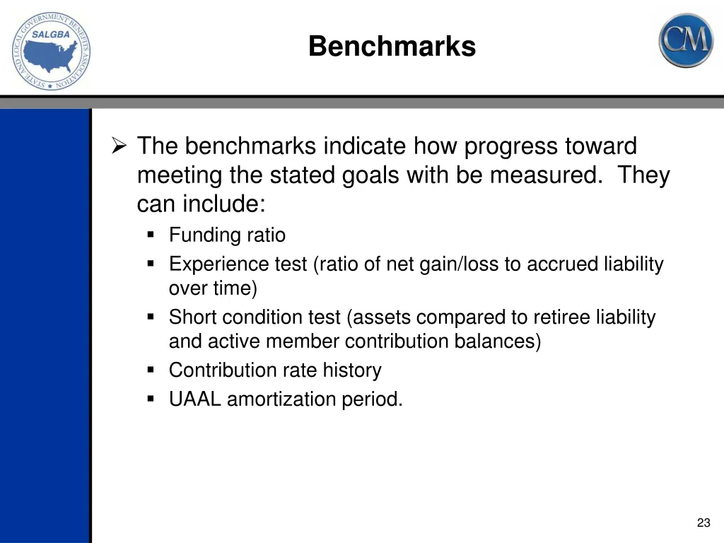 benchmarks