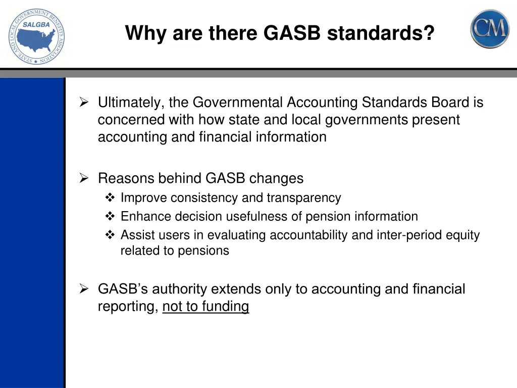 why are there gasb standards