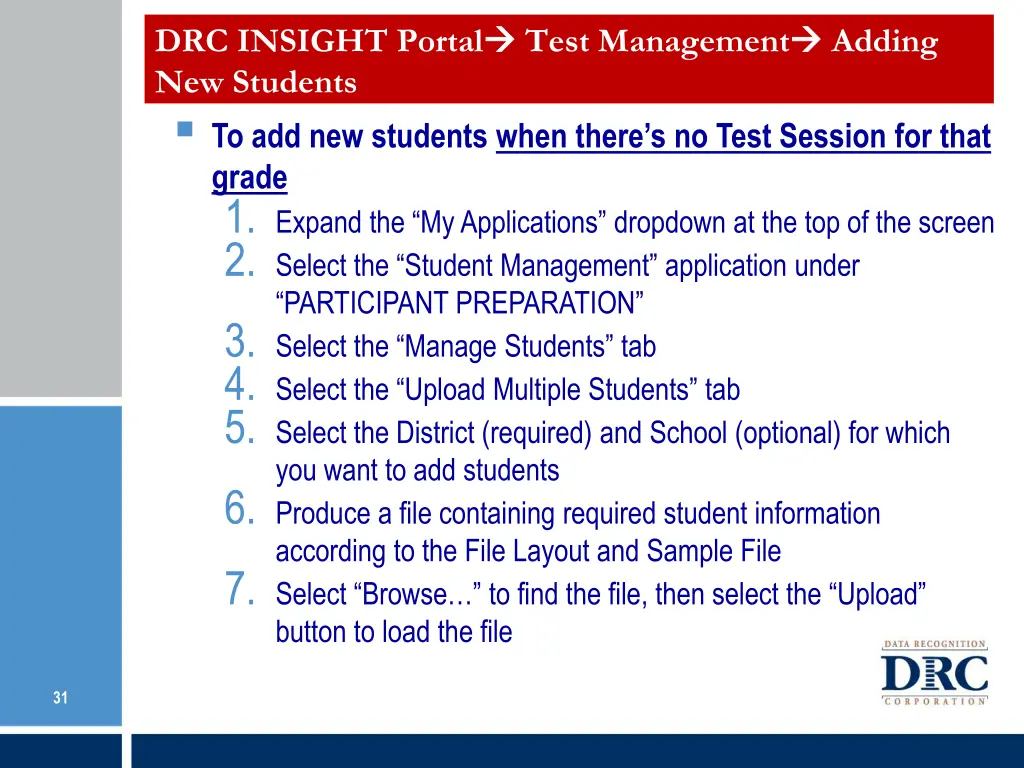 drc insight portal new students 1