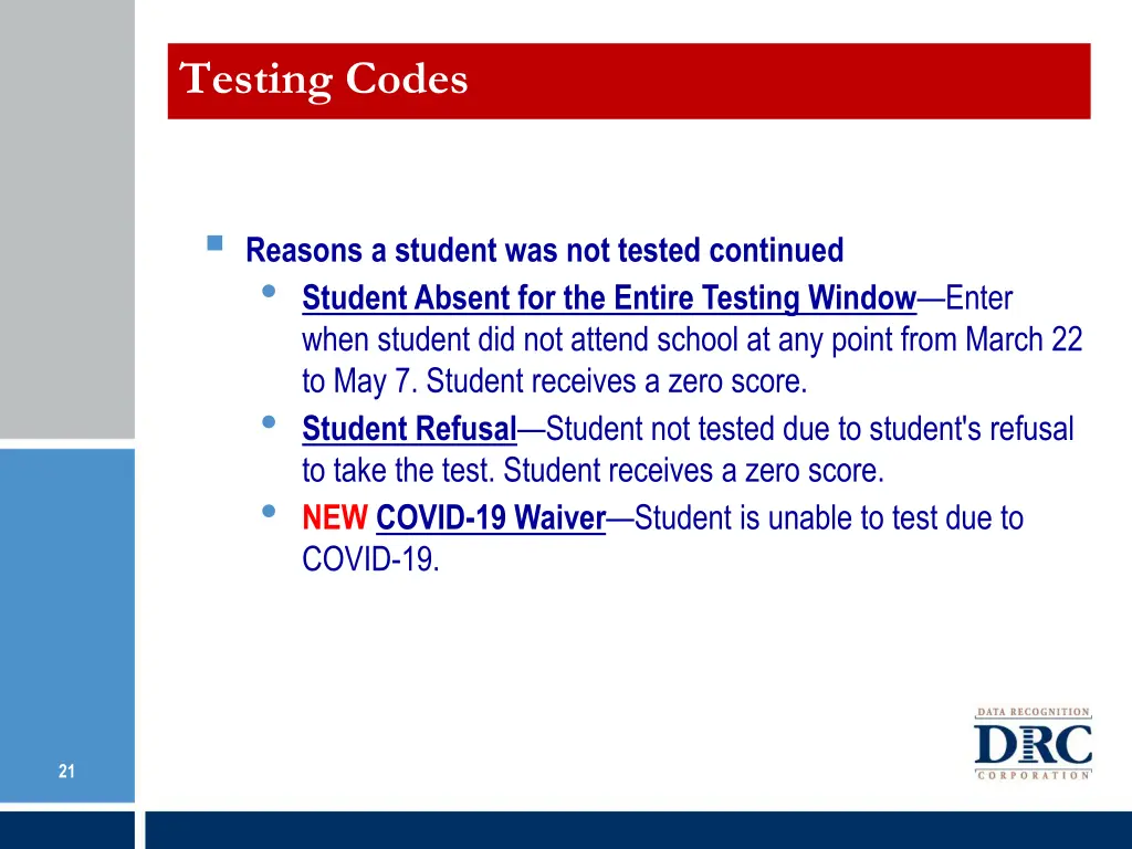 testing codes 2