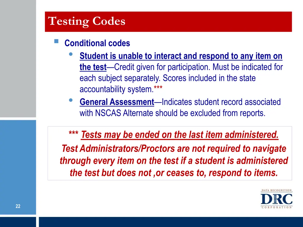 testing codes 3