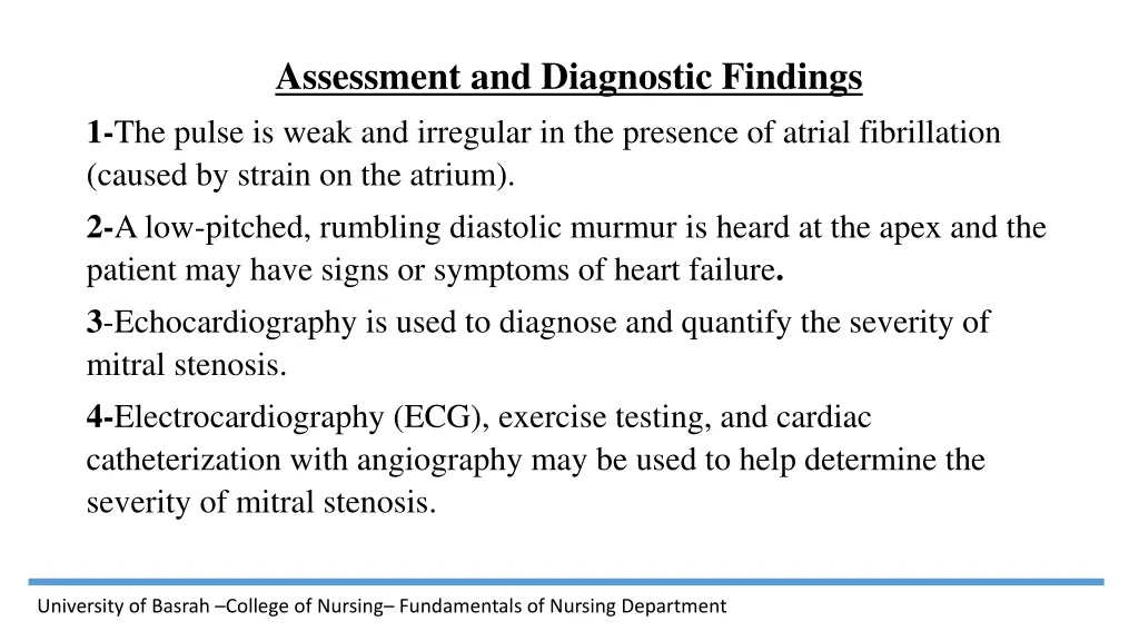 assessment and diagnostic findings 1 the pulse