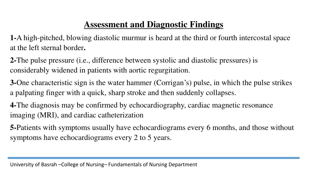 assessment and diagnostic findings