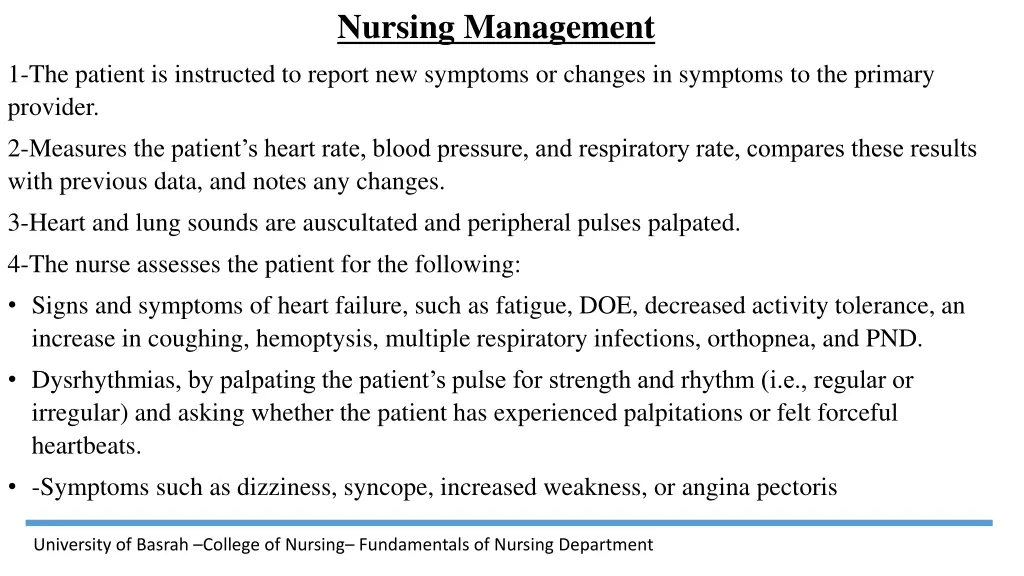 nursing management