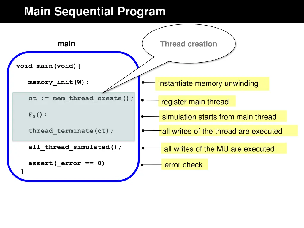 main sequential program
