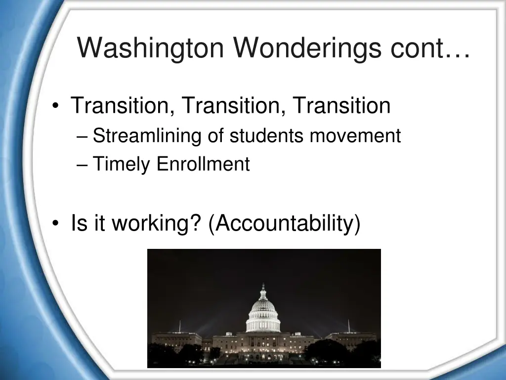 washington wonderings cont