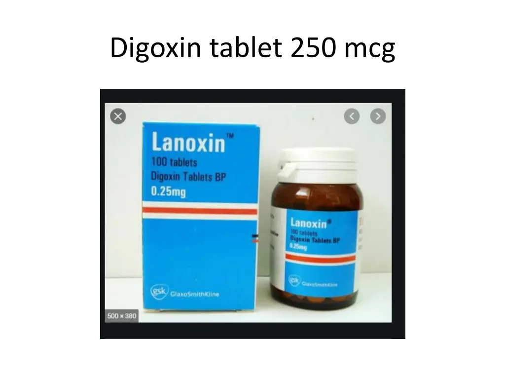 digoxin tablet 250 mcg