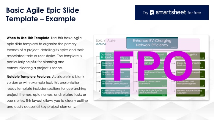 basic agile epic slide template example