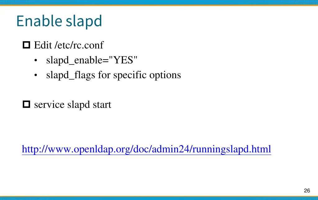 enable slapd