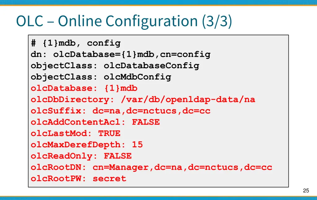 olc online configuration 3 3