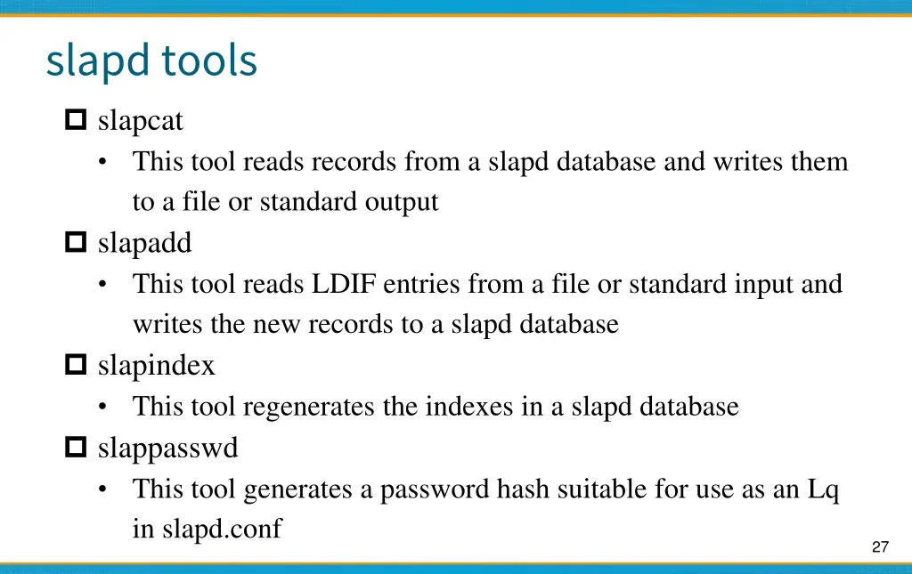 slapd tools slapcat this tool reads records from