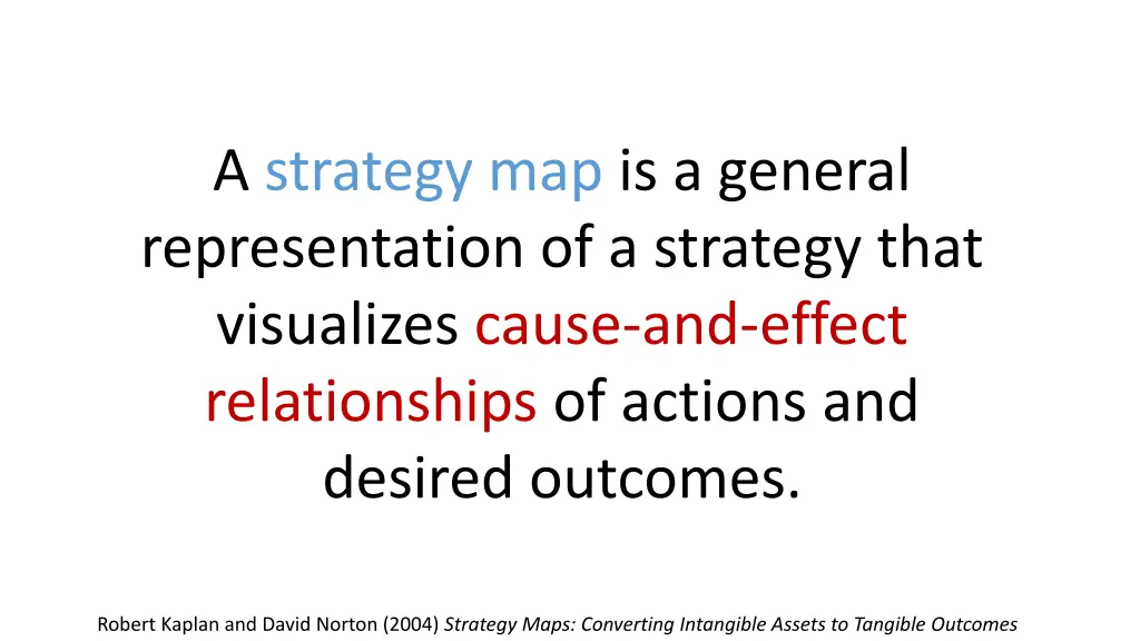 a strategy map is a general representation
