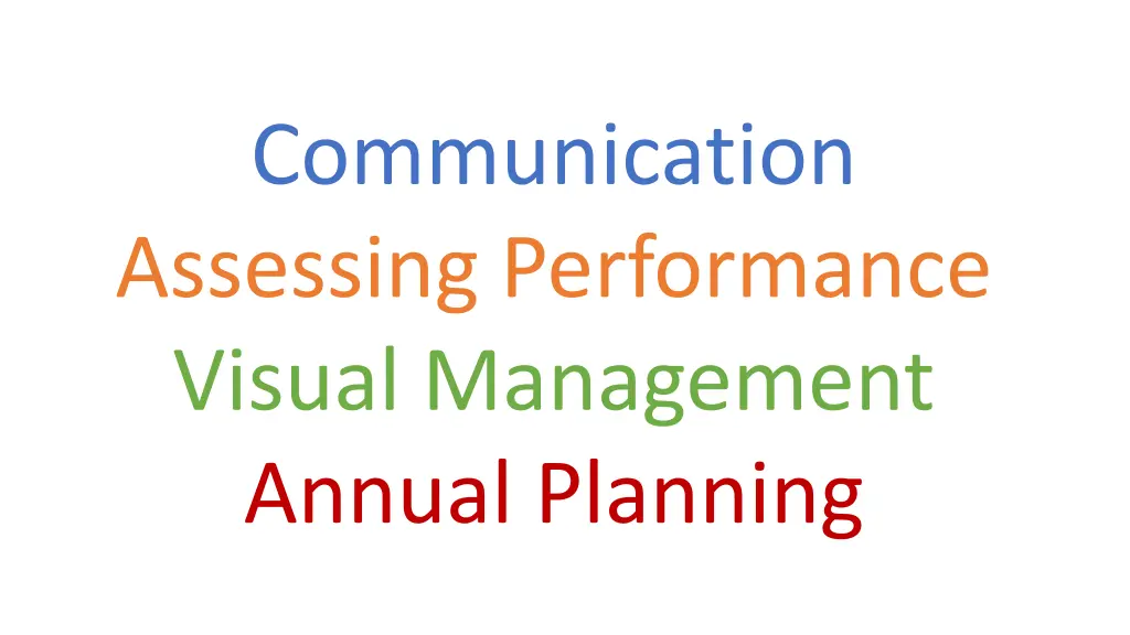 communication assessing performance visual