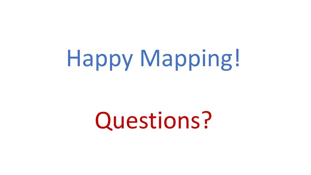 happy mapping