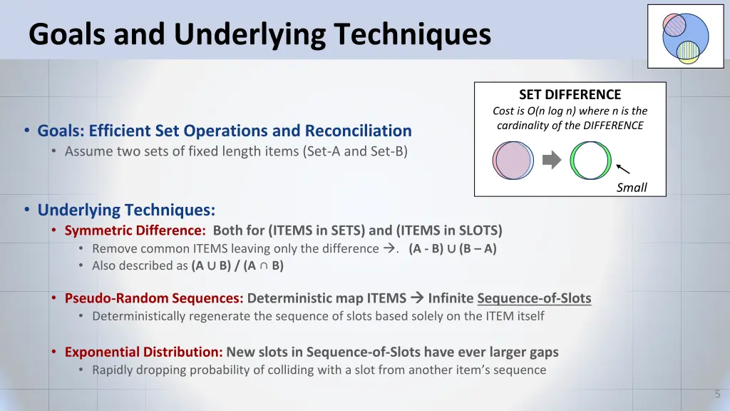 goals and underlying techniques