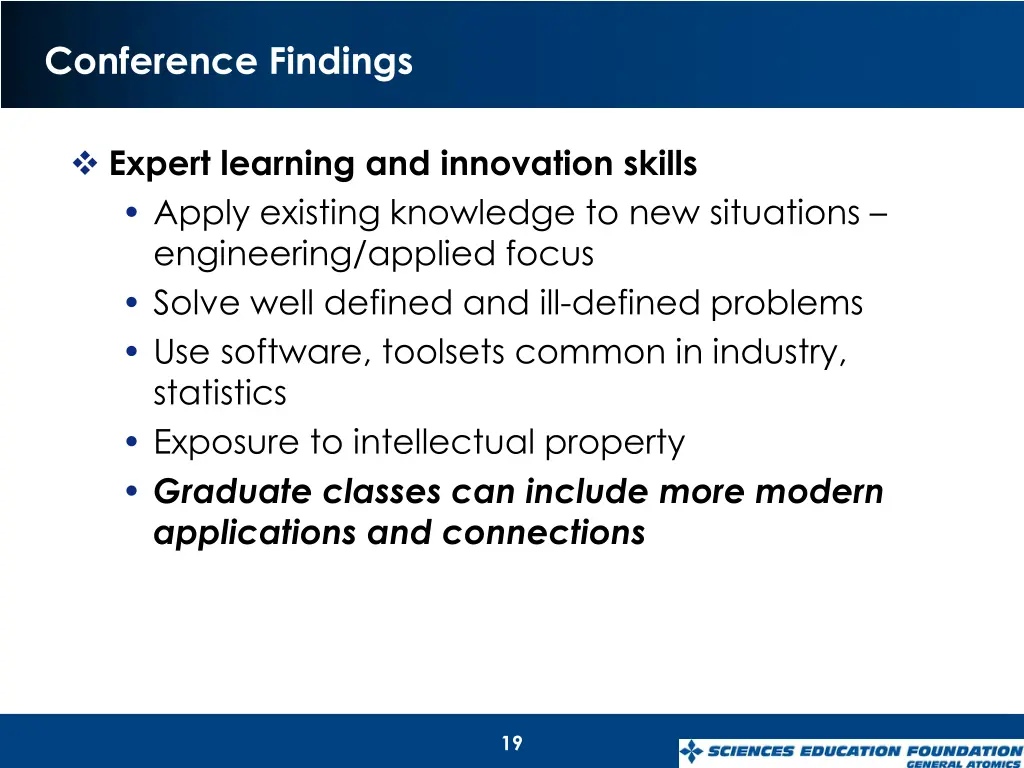 conference findings 2