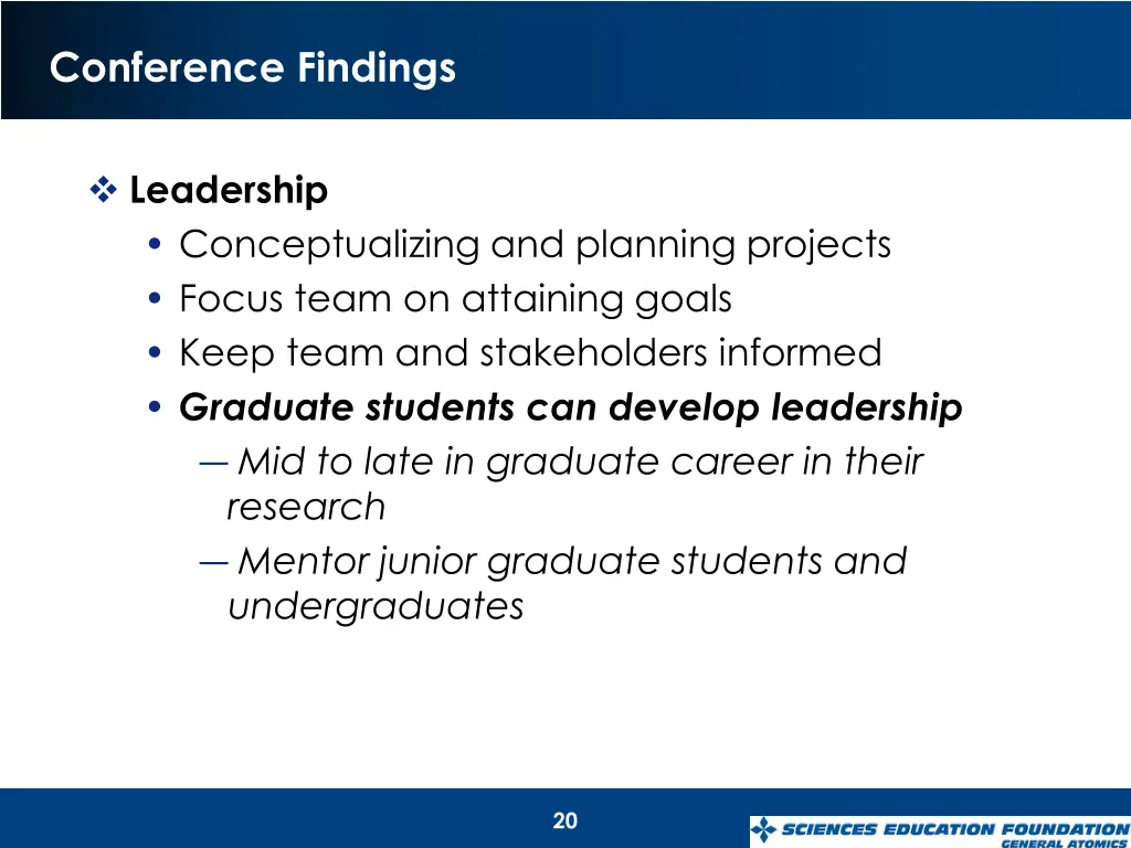 conference findings 3