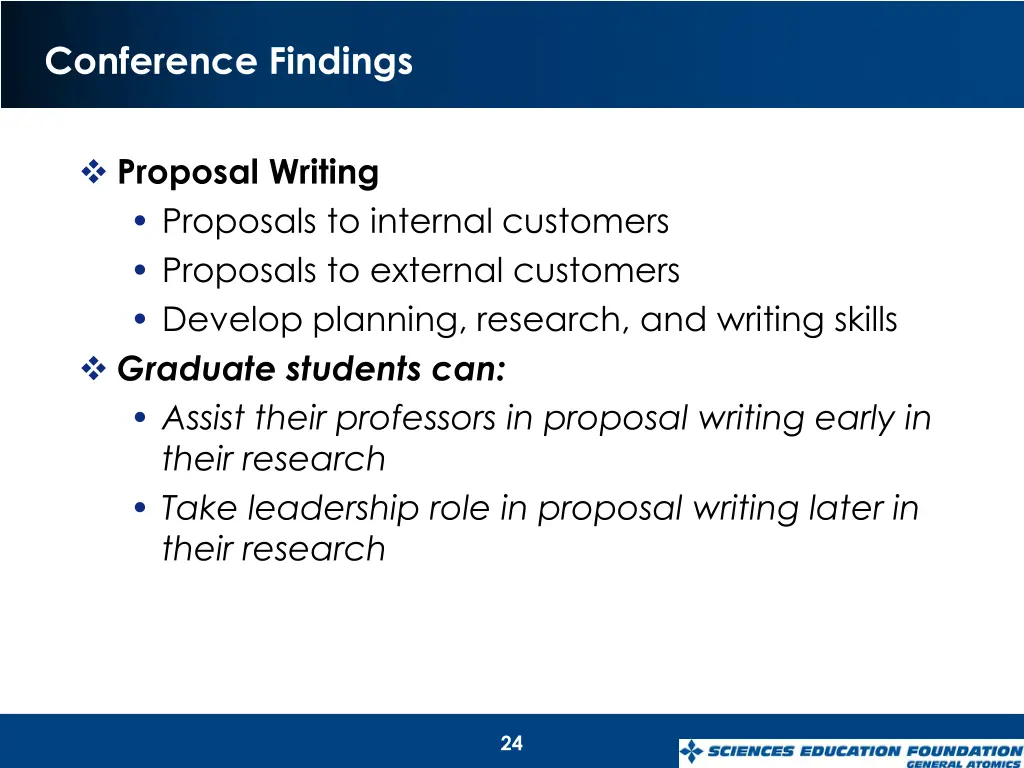 conference findings 7