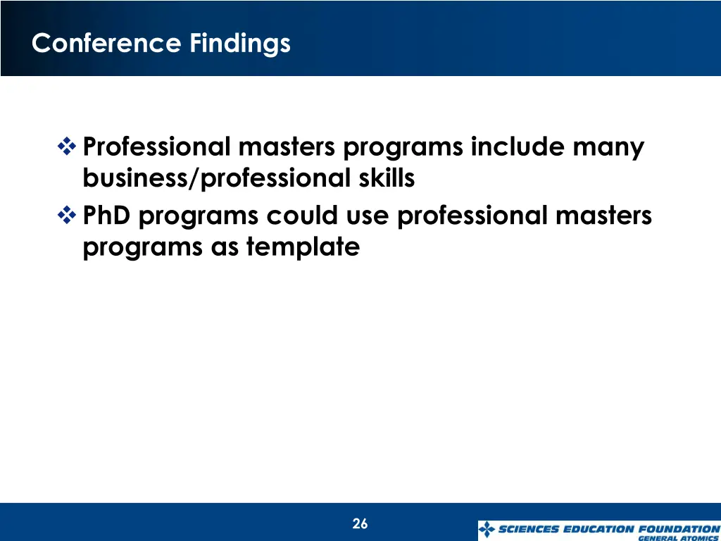 conference findings 9